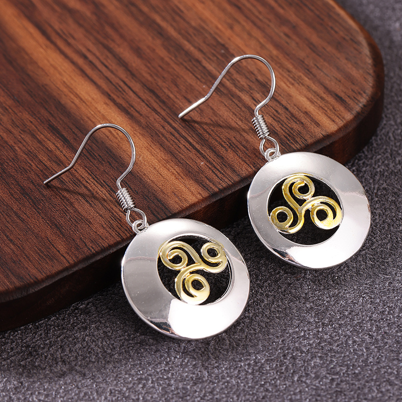 Dangle Earrings with Central Openwork Design, Vacation Style